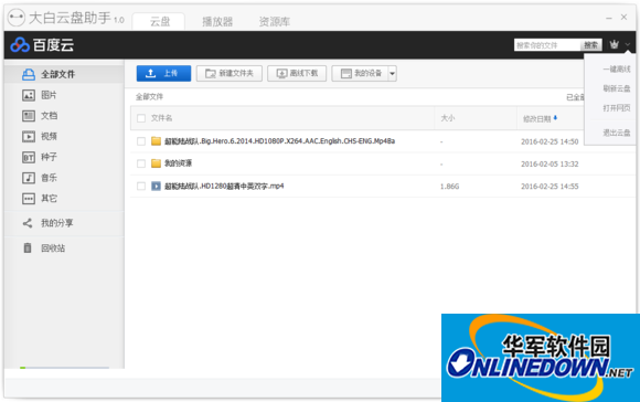 大白云盘助手截图