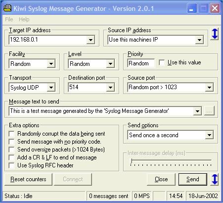 Kiwi SyslogGen  2.1.3
