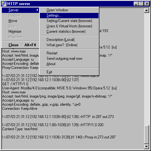 Small HTTP server  3.05.90