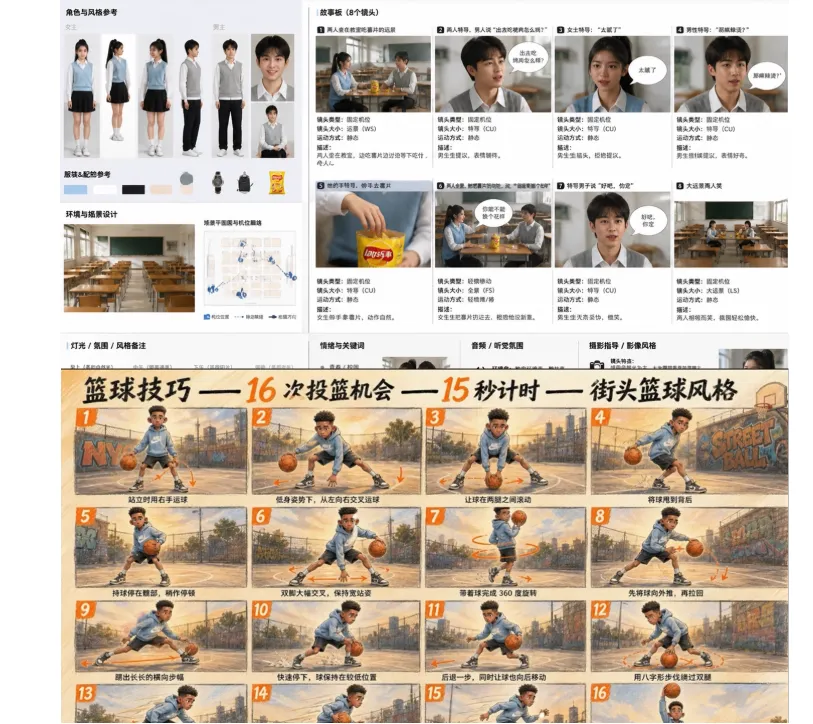 Image制作AI视频即梦seedance2.0故事版分镜提示词指令模版教程