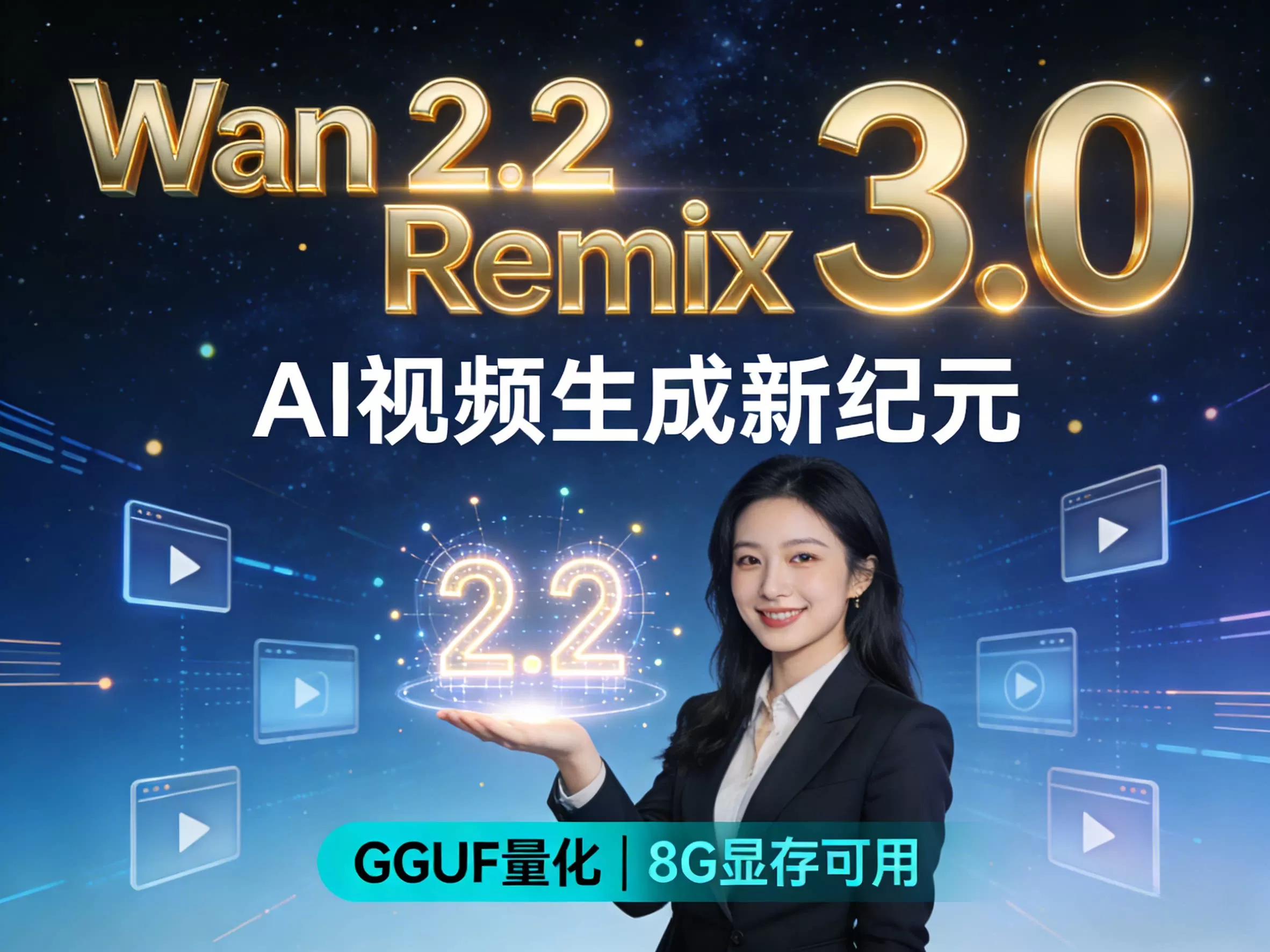 Wan 2.2 Remix3.0视频生成软件整合包本地运行|一键安装|中文界面|无次数限制