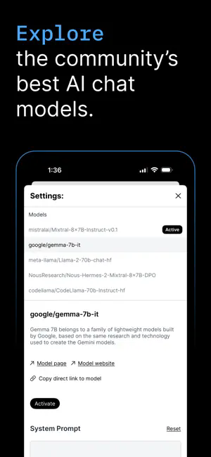 HuggingChat APP截图2